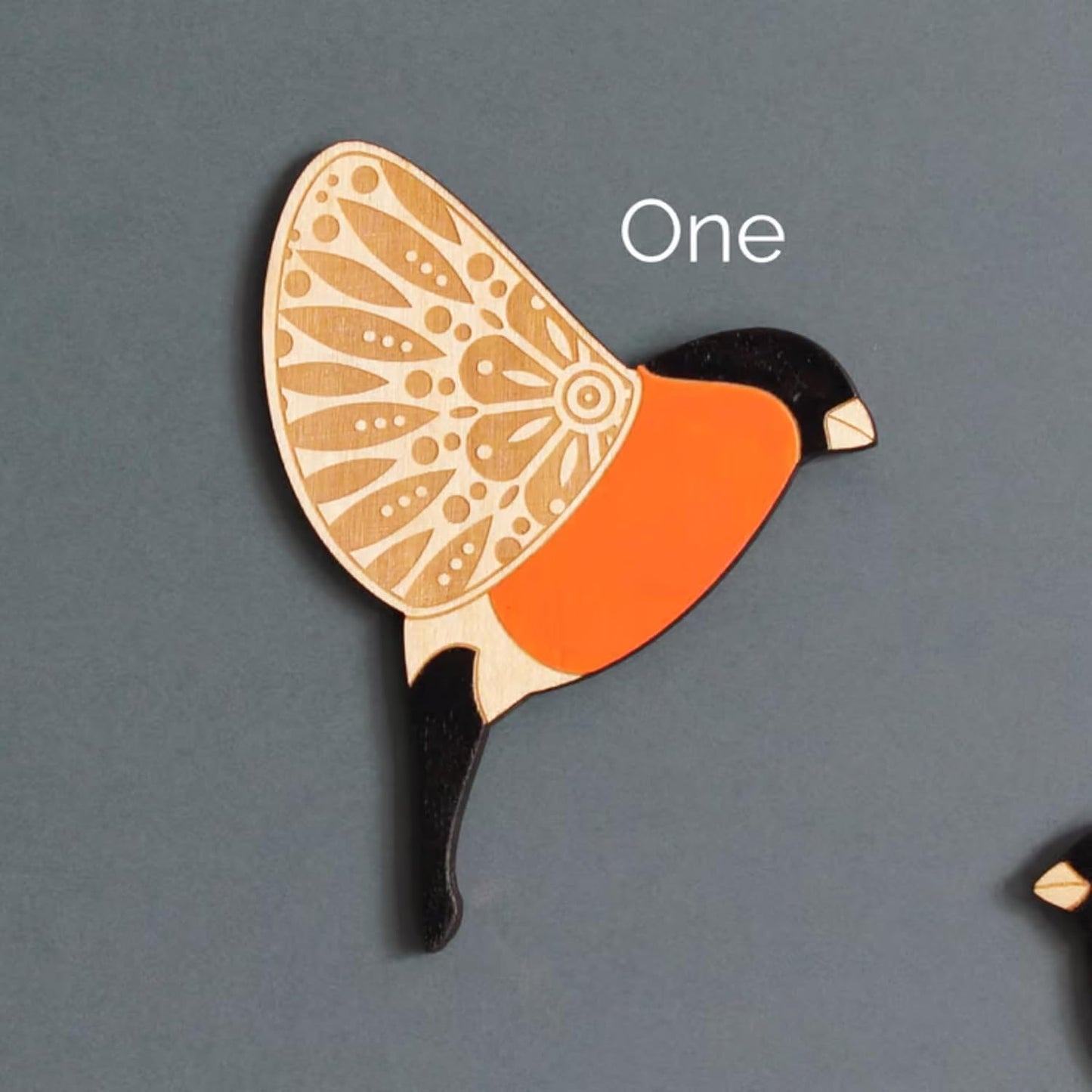 Set of 3 Cute Embossed Wooden Bird Wall Hangings – 10 Inch