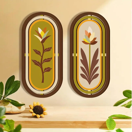 Retro Floral UV Embossed Wall Hanging